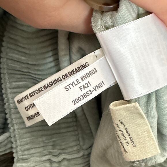 MADEWELL Corduroy Yorkway Shirt Jacket Sage Mist Sz L {3F24} - Picture 6 of 6